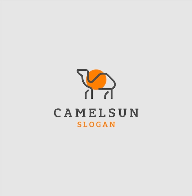 Camel Sun 로고 디자인