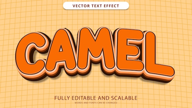 Camel text effect editable eps file