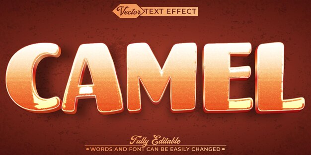 Camel Vector bewerkbare tekst-effect sjabloon