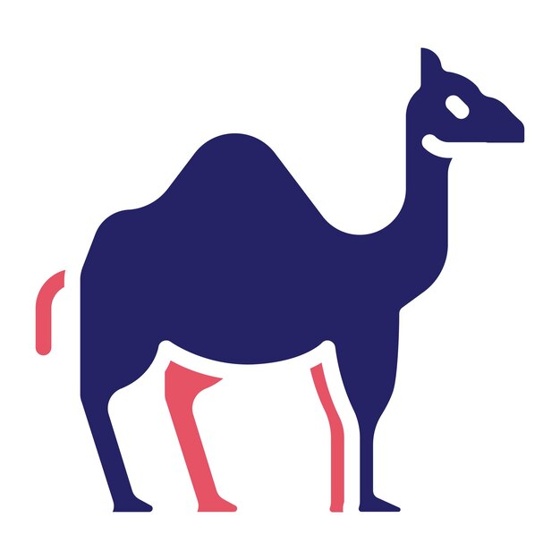 Camel vector icon illustration of Dubai iconset