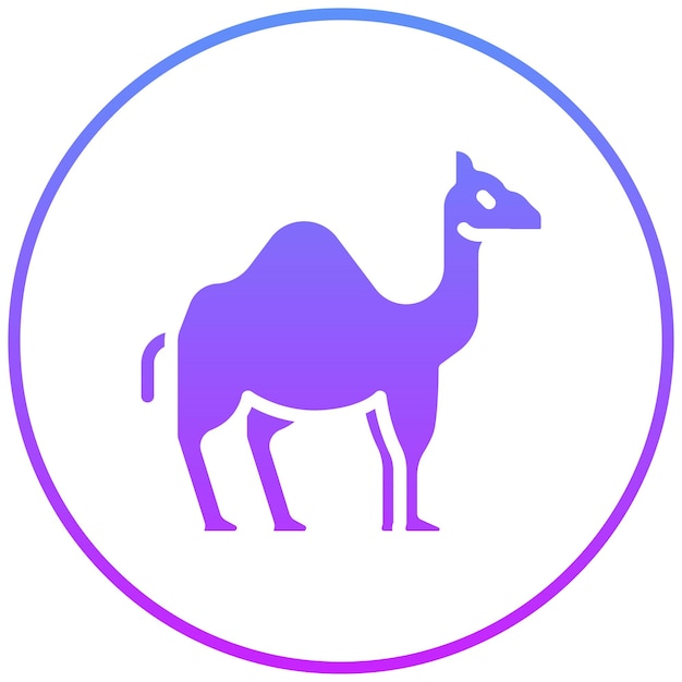 Camel vector icon illustration of Dubai iconset