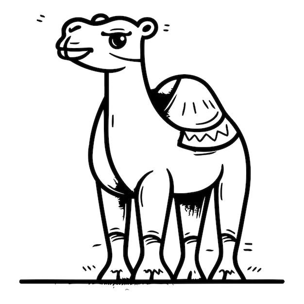 Camel Vector illustratie van een kameel op een witte achtergrond