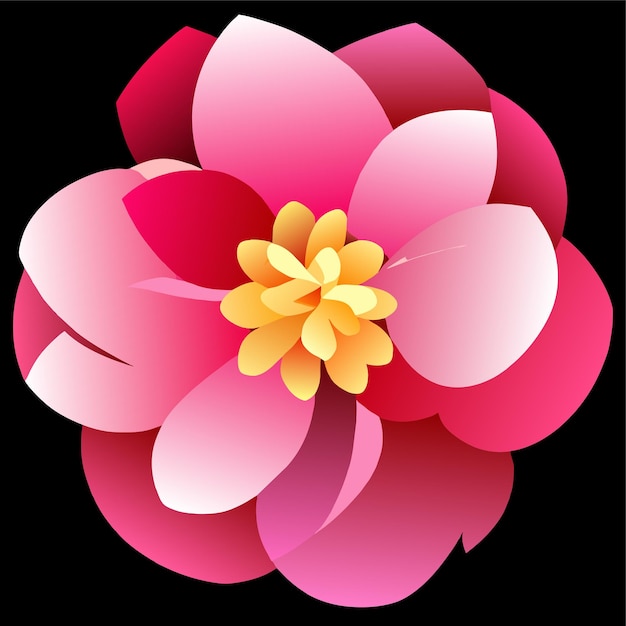 Vector camellia flower or rose flower