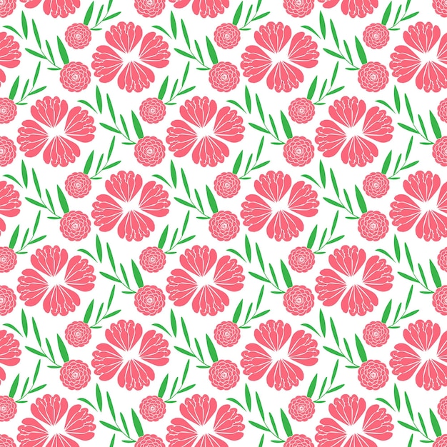 Camellia flower with branch Seamless Pattern Design