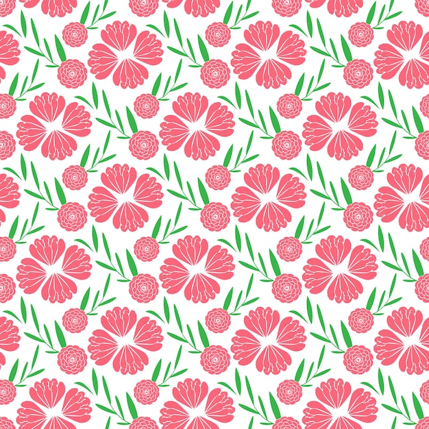 Camellia flower with branch Seamless Pattern Design