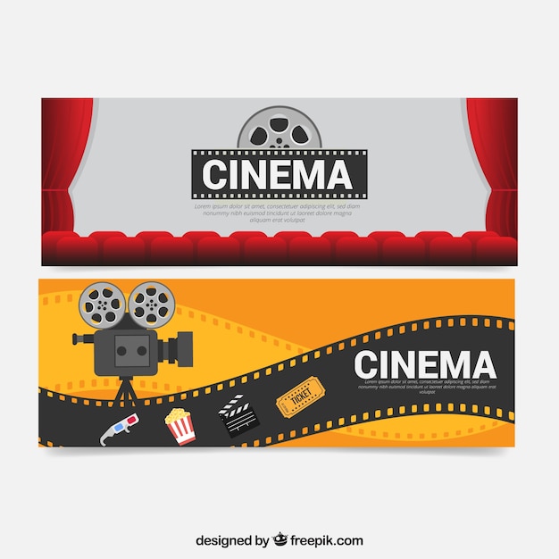 Camera banners en film elementen