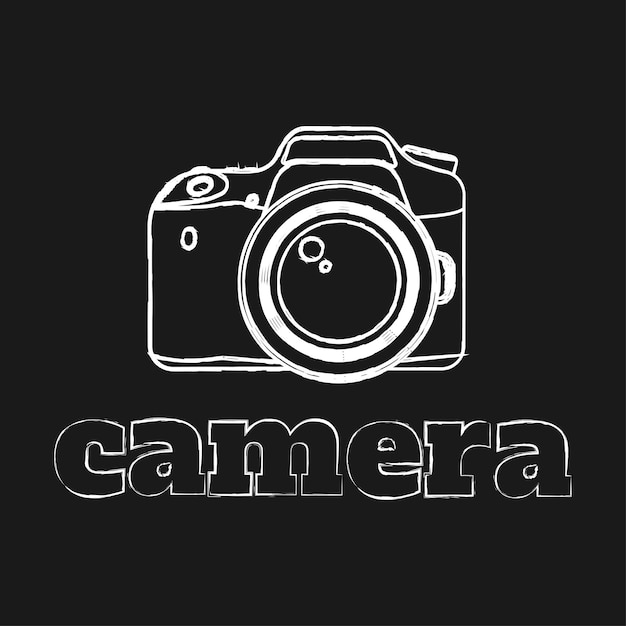 camera on black background