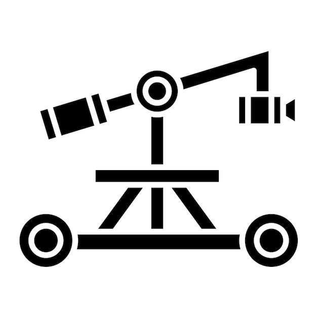 Camera Crane Vector Illustratie Stijl