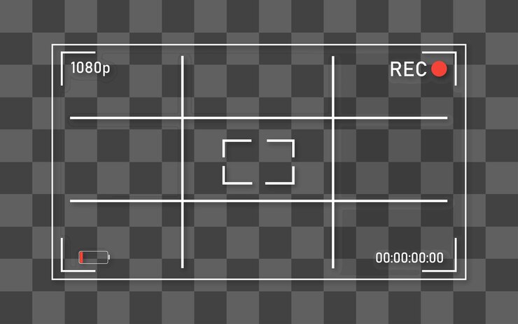 Vector camera display on transparent background vector videography illustration