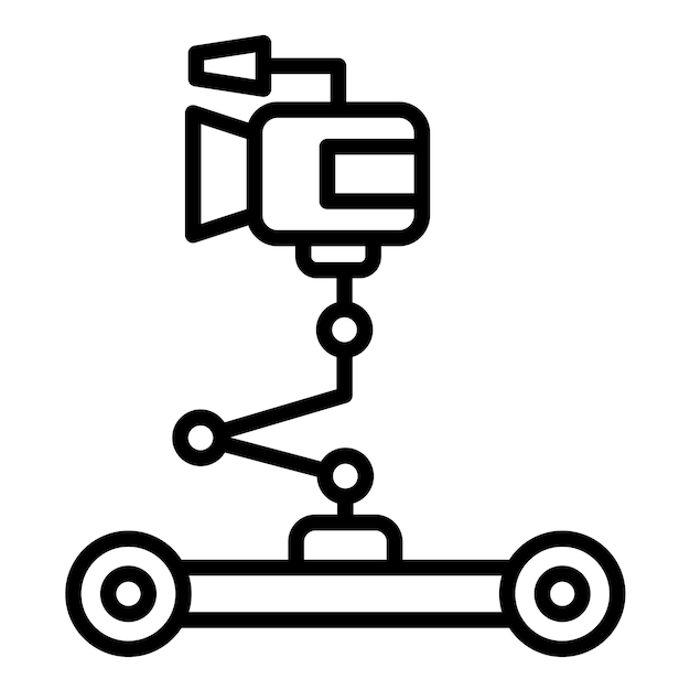 Camera Dolly Vector Illustration Style