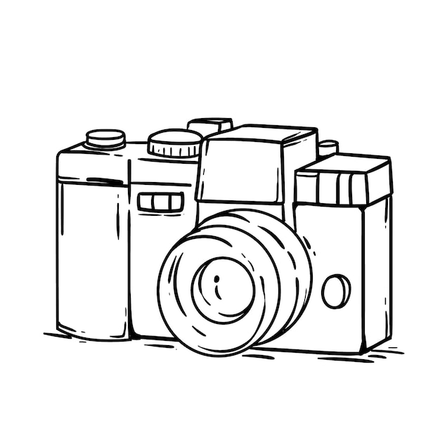 Vector camera drawing illustration