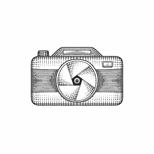 조각 스타일로 그린 카메라