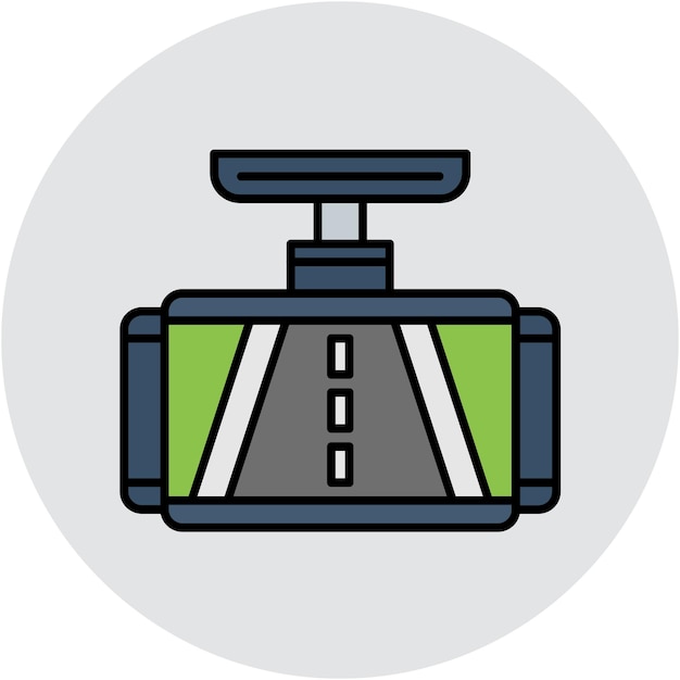 Camera Drive Vector Illustration Style