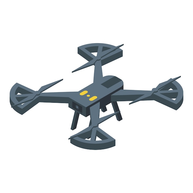 Camera drone icon isometric vector Aerial video Real estate