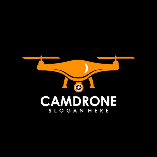 Modello logo fotocamera drone