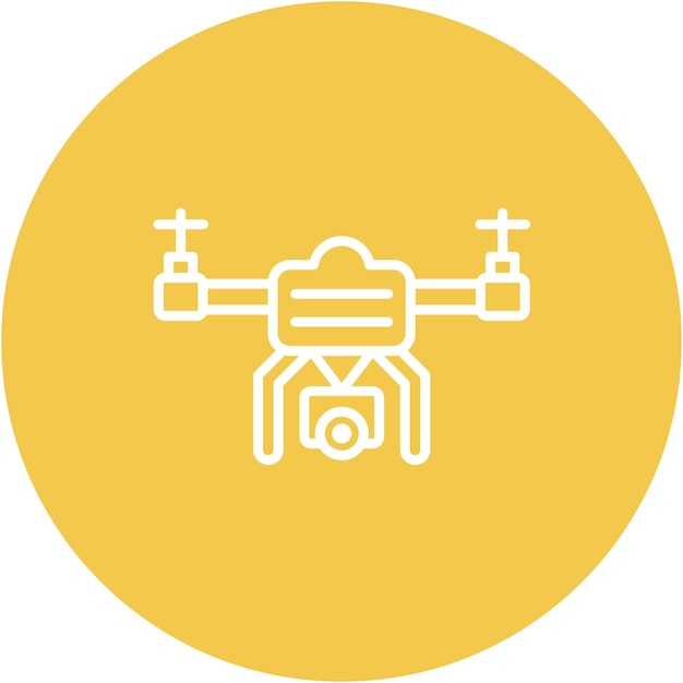 Camera Drone Vector Illustratie Stijl