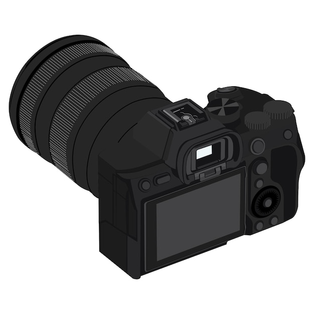 Vettore fotocamera dslr