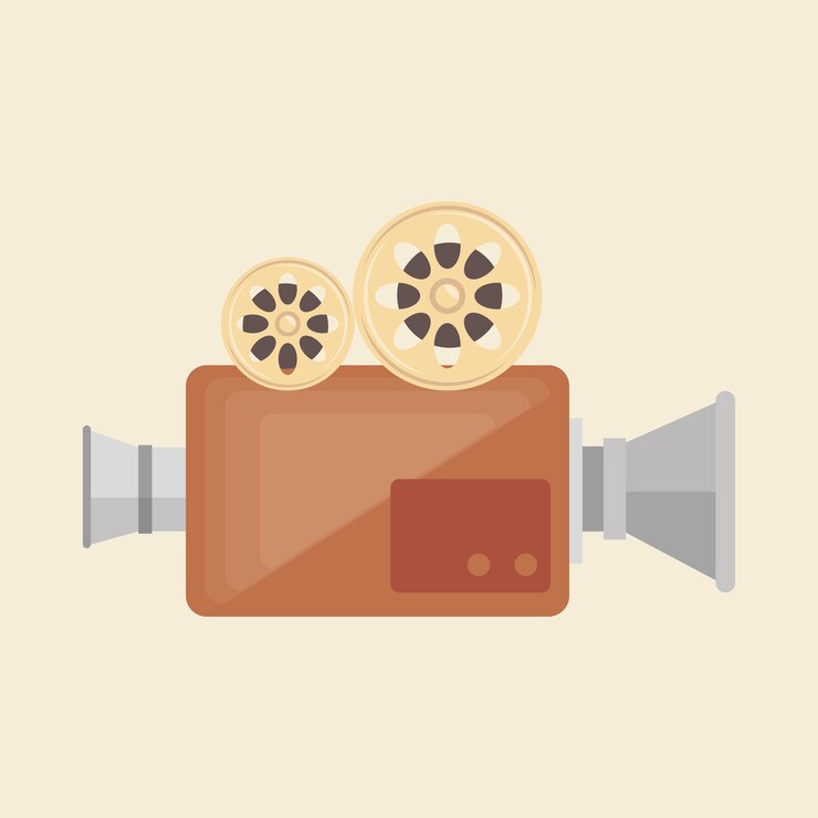 Vector camera film vintage recorder film