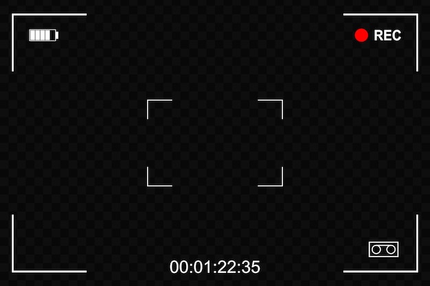 Vector camera focusing screen frame background