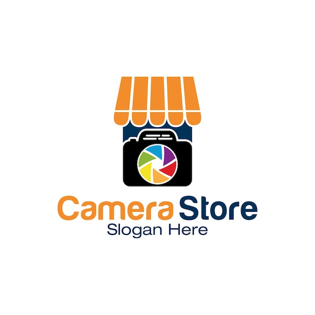 Camera fotografie winkel winkel markt logo vector pictogrammalplaatje