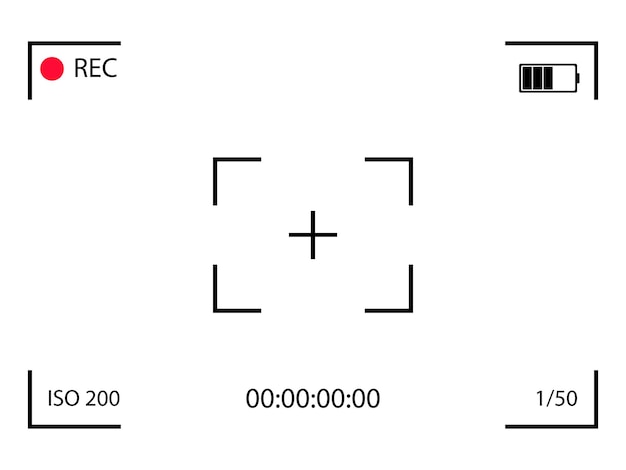 Vector camera frame viewfinder vector isolated on white