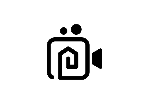 Дизайн домашнего логотипа камеры подходит для архитектурной фотографии недвижимости