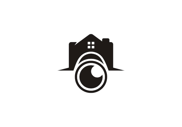 camera home logo design good for real estate architecture photography