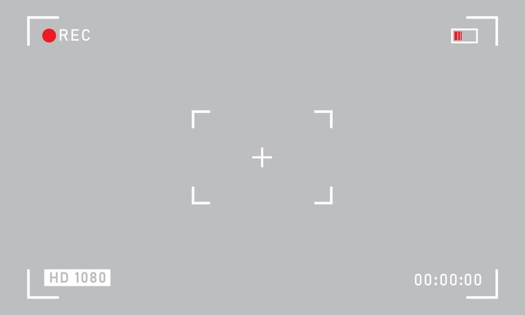 Vector camera horizontal viewfinder template