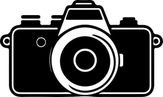 Camera icon black silhouette with transparent background