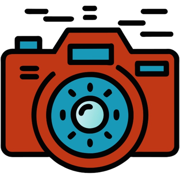 camera icon colored outline