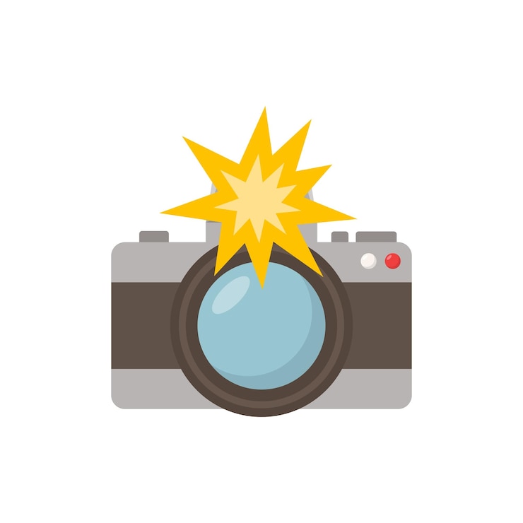 Vector camera icon in flat style photography vector illustration on isolated background photo sign business concept