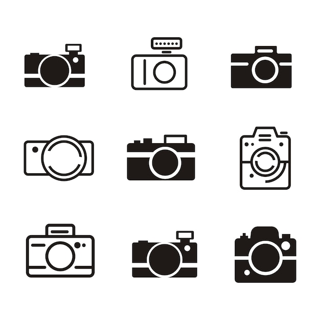 Vector camera icon logo