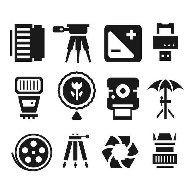 Vector camera icon logo