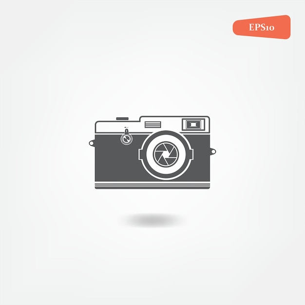 Camera icon retro vintage illustration