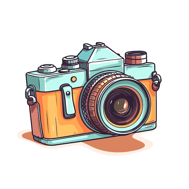 Camera icon simple illustration illustration for world photography day celebration