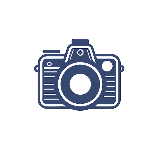 Icona della fotocamera illustrazione semplice illustrazione per la celebrazione della giornata mondiale della fotografia