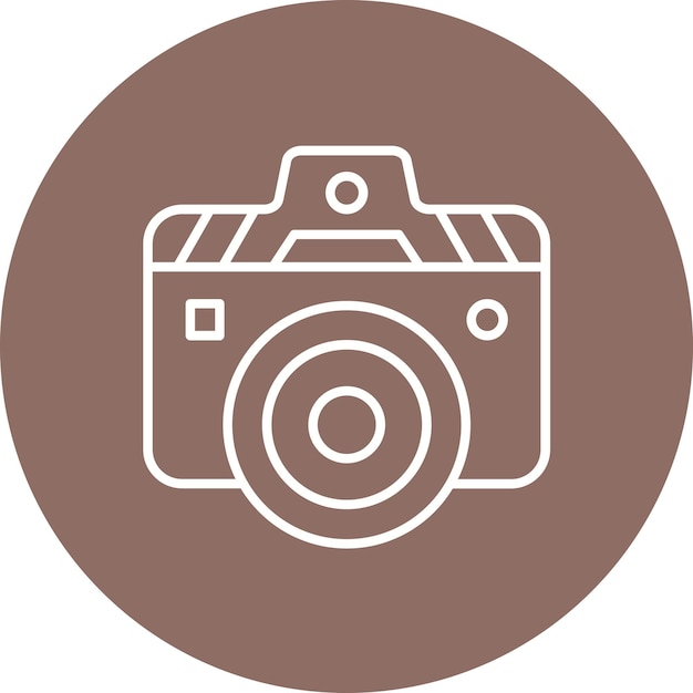 Векторное изображение значка камеры может быть использовано для связи и средств массовой информации