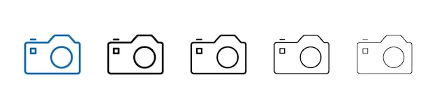 Camera-icone Outline vector logo voor web ui