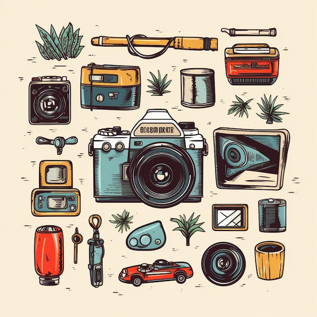 camera illustration icon vector photography photo design sign lens symbol equipment