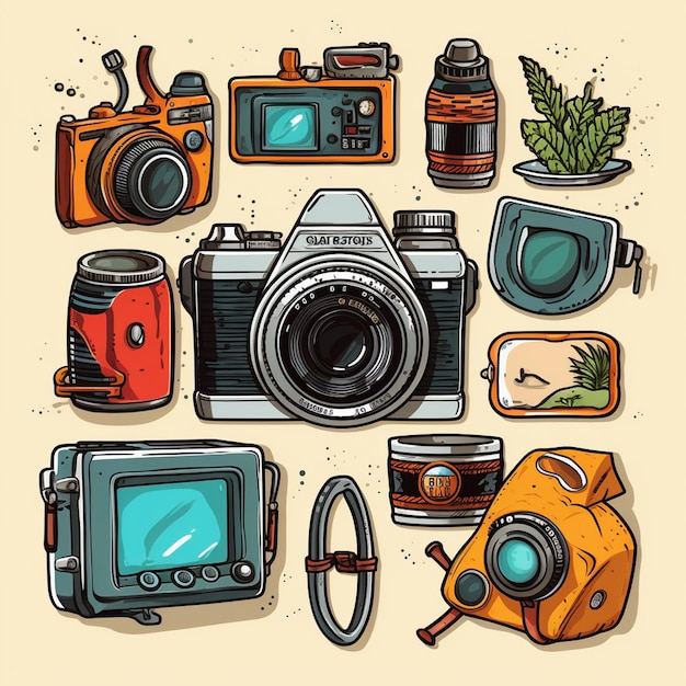 Vector camera illustration icon vector photography photo design sign lens symbol equipment