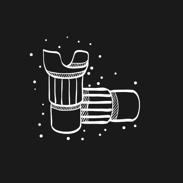 Premium Vector Camera lens doodle sketch illustration