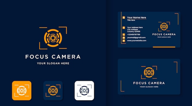 カメラレンズのロゴデザインと名刺デザイン