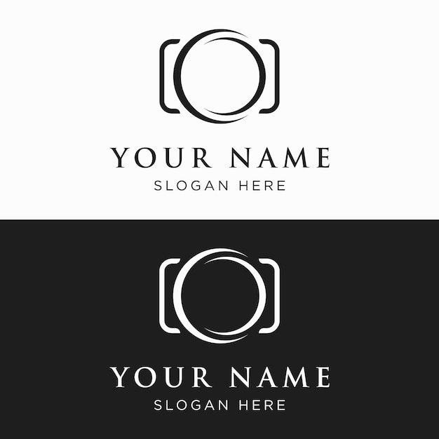 Camera lens logo or professional photography Media studio business logo