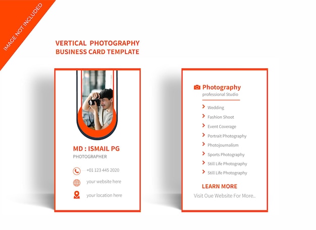 Camera lens viewfinder black photography vertical business card