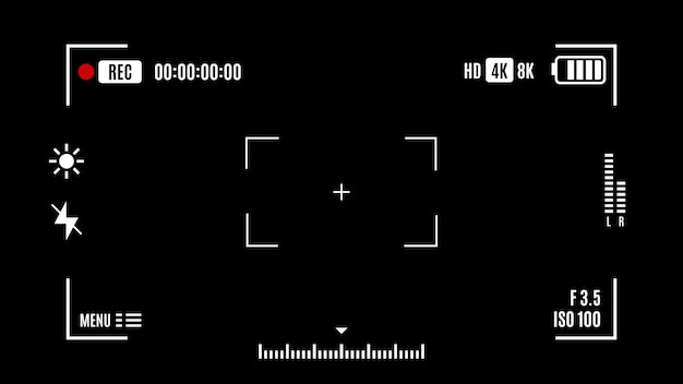 ベクトル カメラレンズファインダーフレーム無料ベクトル