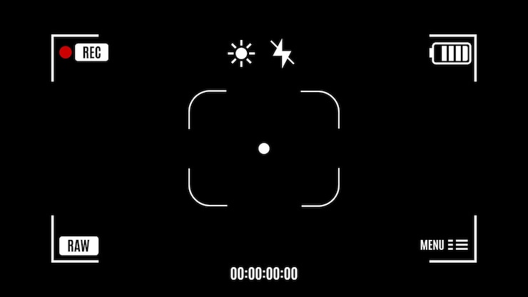 Vector camera lens viewfinder frame free vector