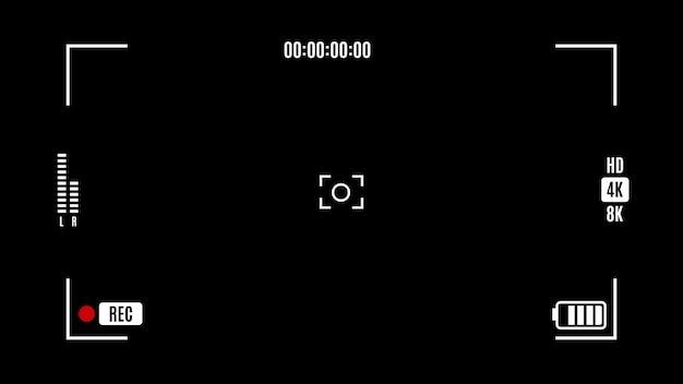 Вектор Рамка видоискателя объектива камеры бесплатные векторы