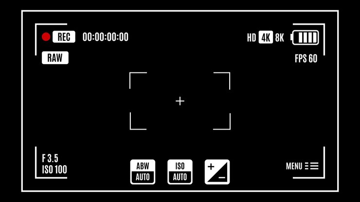 Vector camera lens viewfinder frame free vector