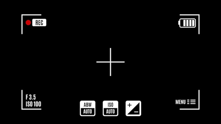 Vector camera lens viewfinder frame free vector