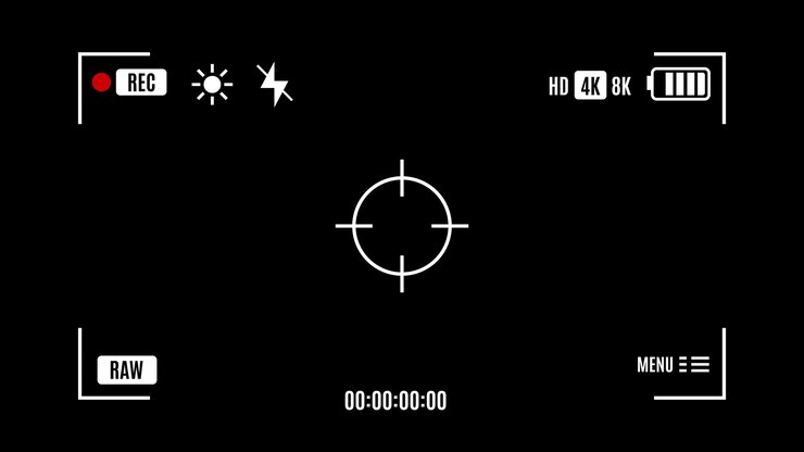 Vector camera lens viewfinder frame free vector